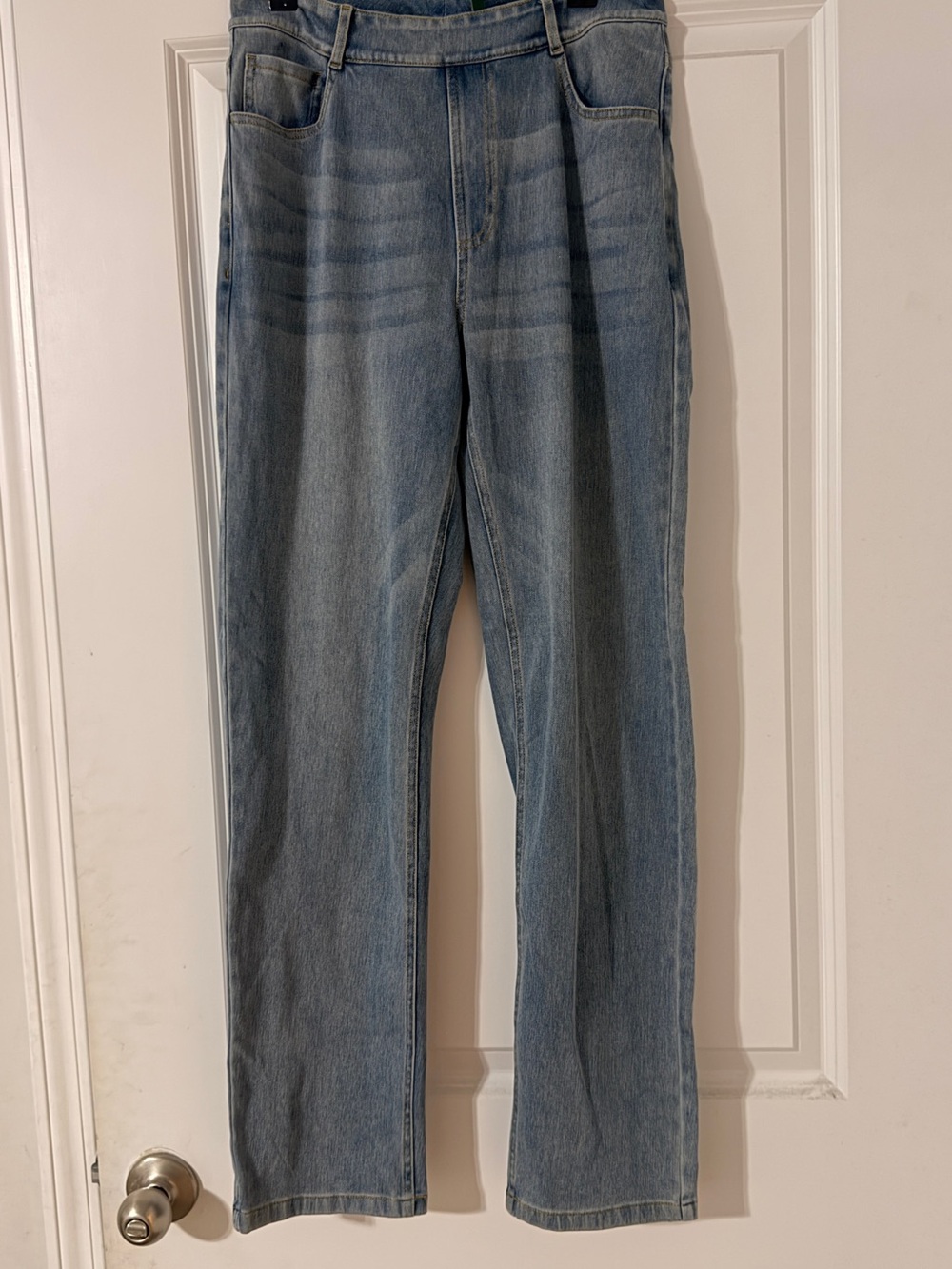 HALARA Light Blue Straight-Leg High-Rise Jeans
